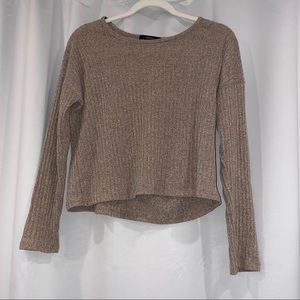 Forever 21 Tan long sleeve knit top